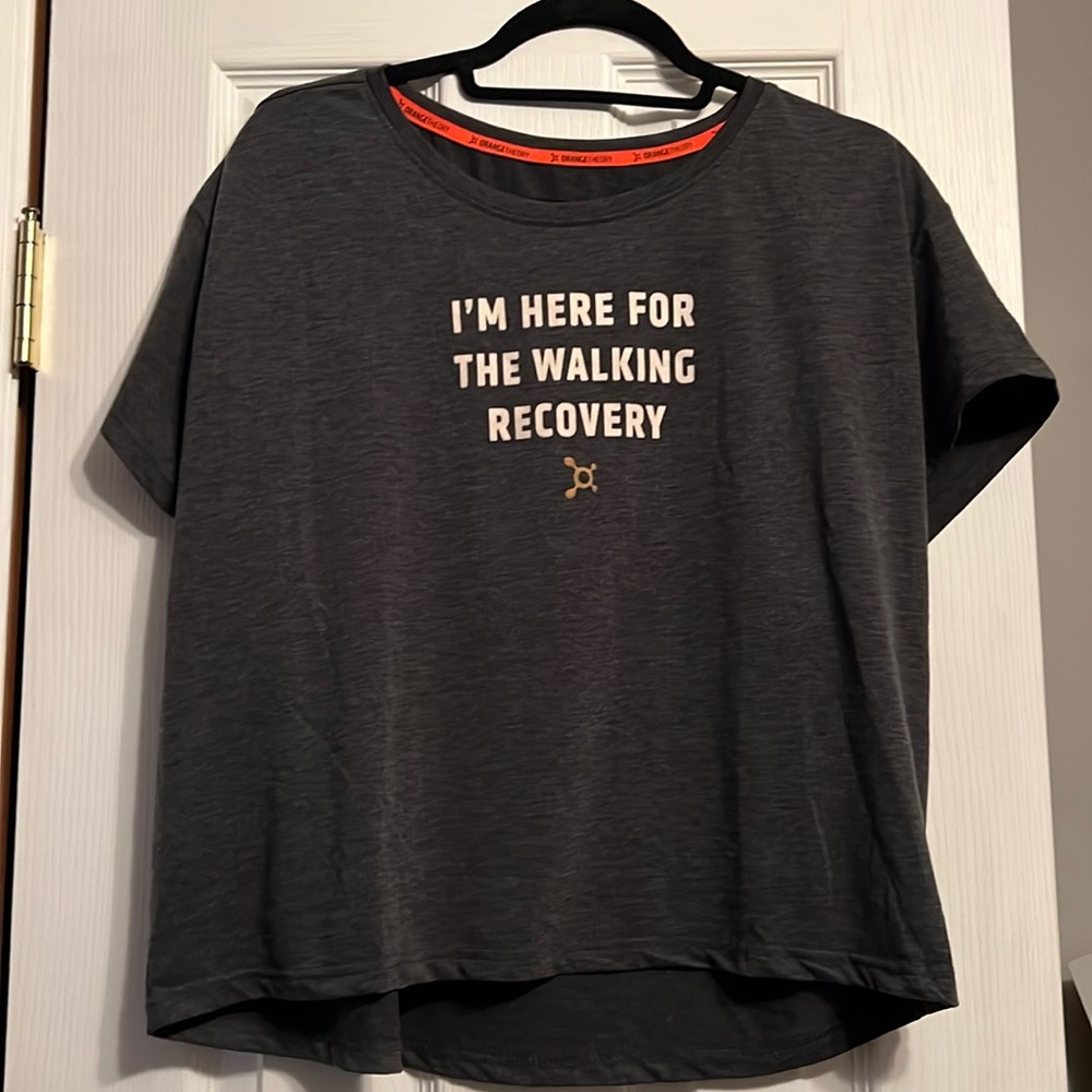 Orangetheory Dark Gray Short Sleeve Tee with Motivational Graphic